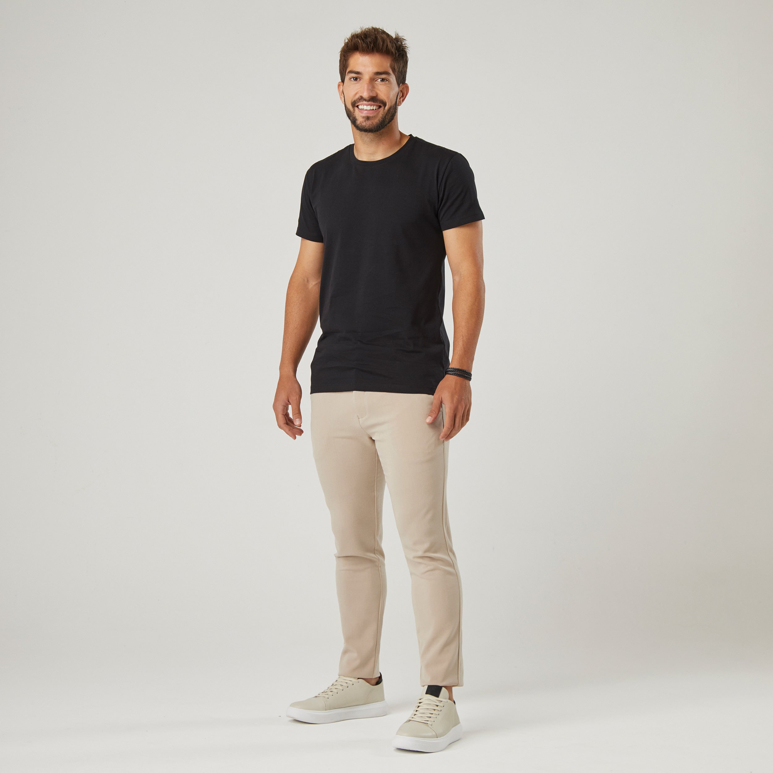 Camiseta Masculina Algodão Pima - Preta